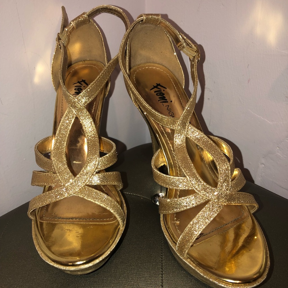 Gold High Heels